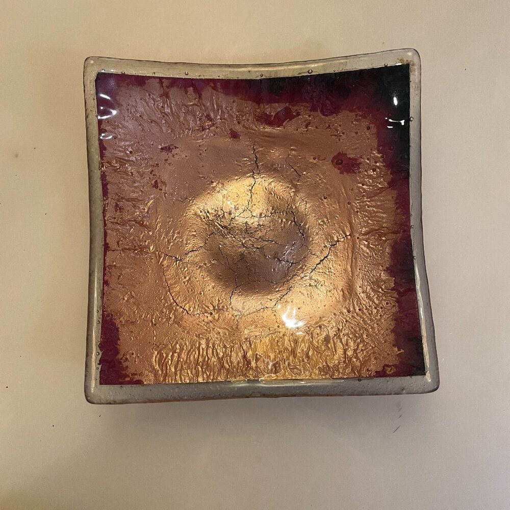 Red decorative tray